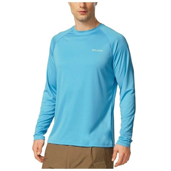 BALEAF Mens Shirts Long Sleeve Sun Protection T-Shirt UV SPF UPF 50+ - Picture 1 of 9